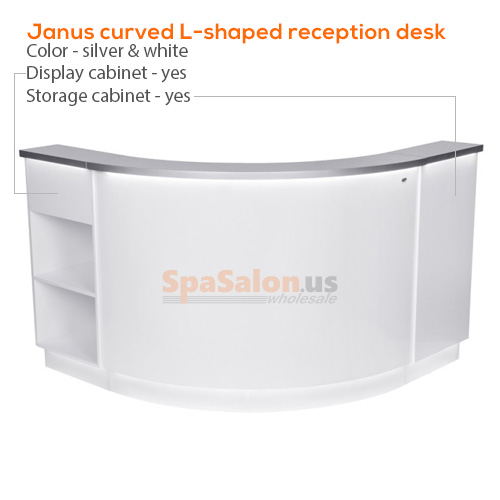 Janus Curved L Shaped Reception Desk Spasalon Us