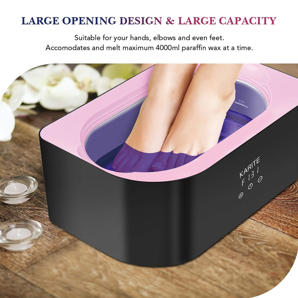 Paraffin Wax Machine for Hand and Feet - Karite Paraffin Wax Bath 4000ml Paraffin Wax Warmer Moisturizing Kit Auto-time and Keep Warm Paraffin Hand