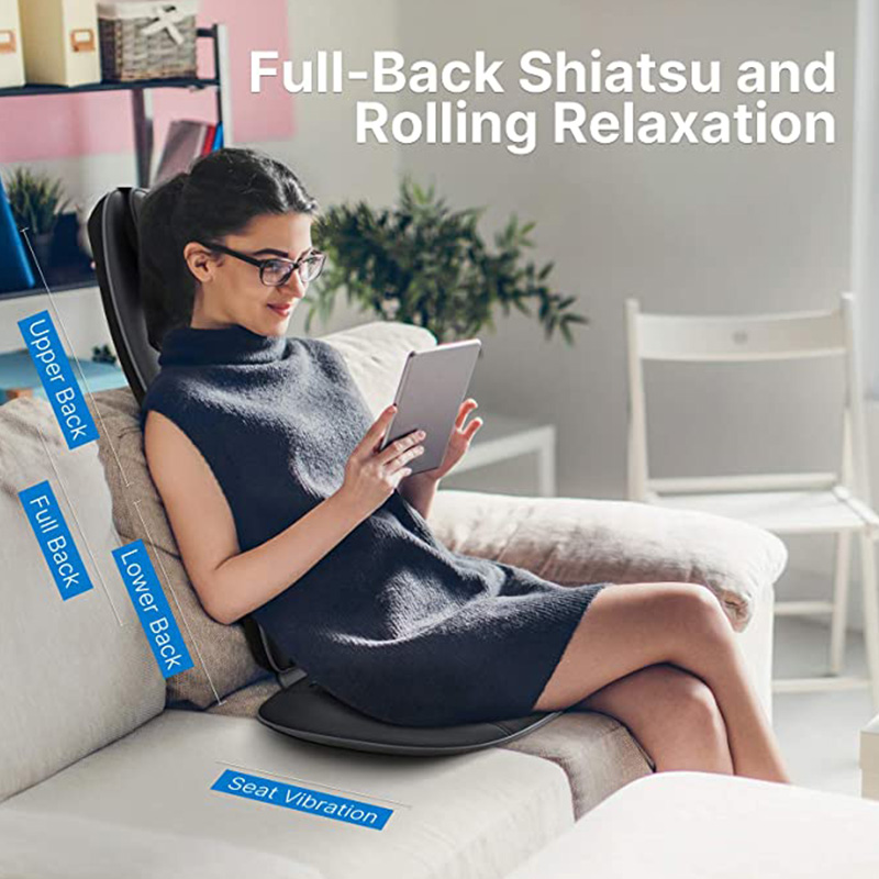 Snailax Heated Lumbar Support Pillow for Office Chair, Back Support Pillow  for Car, Adjustable Heat and Vibration, Ergonomic Back Cushion, Improve