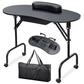 Black portable air manicure table