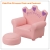 Kids pink princess chair and footrest