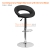 Contemporary height barstool with chrome