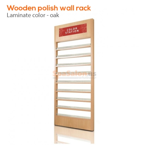 Wooden polish wall rack
