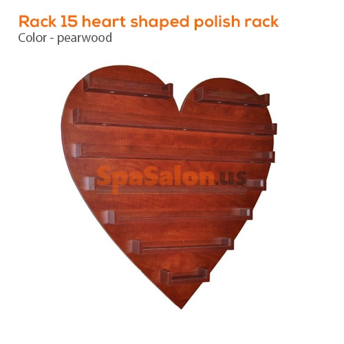 Rack 15 heart shaped polish rack