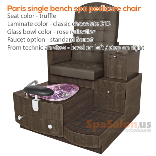 Paris single bench spa pedicure chair