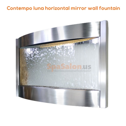 Contempo luna horizontal mirror wall fountain