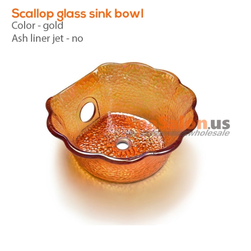 Scallop glass sink bowl