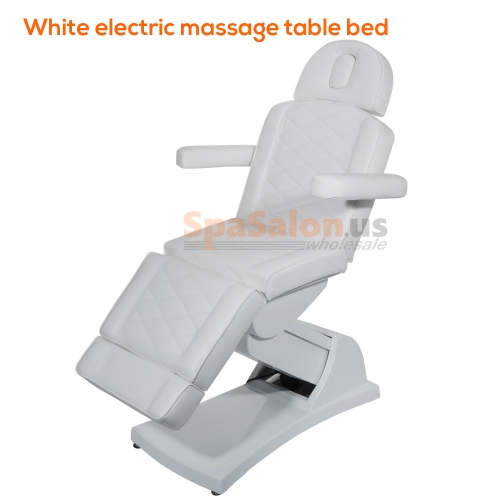 White electric massage table bed
